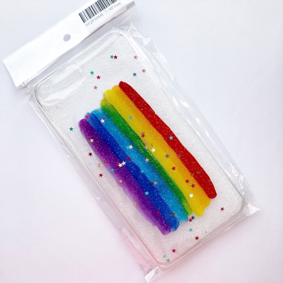 LAST ONE Rainbow and Glitter iPhone Case - Picture 3 of 8